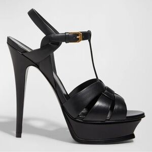 YSL Tribute Leather 120mm Platform Sandals